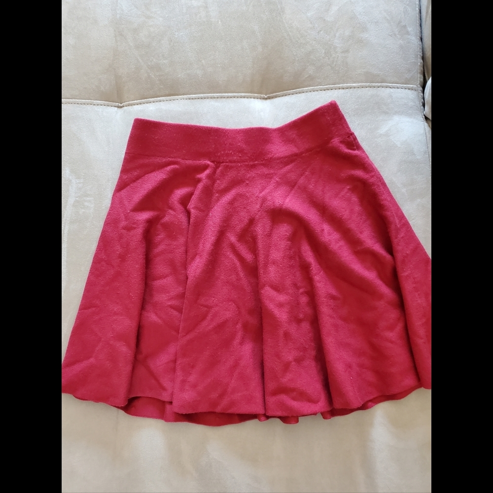 Forever 21 Red Knit Skater Skirt